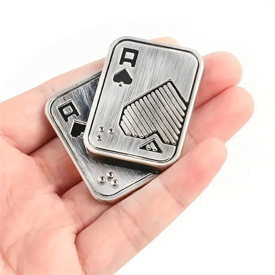 Metal Haptic Coin Fidget Slider | Poker Card Push Desk Toy Metal Haptic Coin Fidget Slider | Poker Card Push Desk Toy