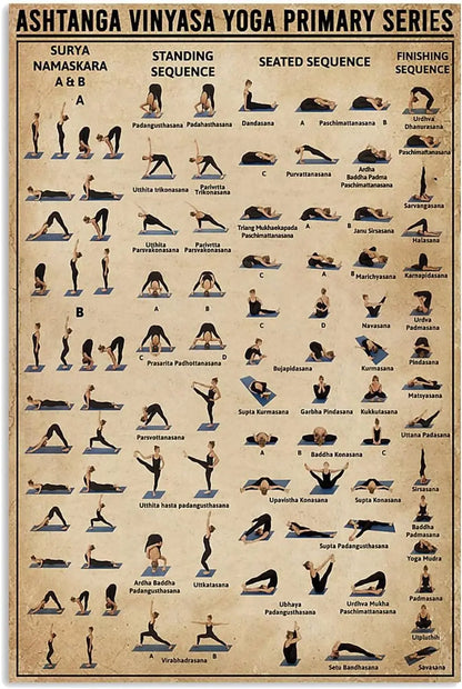 Metal Poster Plaque Ashtanga Vinyasa Yoga Knowledge Poster, Yoga Wall Art, Yoga Print, Yoga Poses Poster, Yoga Decor, Chakra Pos Metal Poster Plaque Ashtanga Vinyasa Yoga Knowledge Poster, Yoga Wall Art, Yoga Print, Yoga Poses Poster, Yoga Decor, Chakra Pos