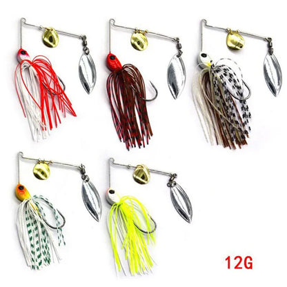 Metal Spinner Spoon Wobbler Lure 12g 17g Pike Bass – Wahooly Metal Spinner Spoon Wobbler Lure – 12g & 17g Spinnerbait for Pike & Bass