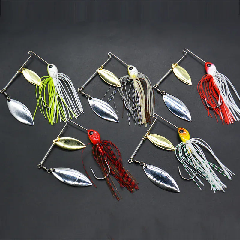 Metal Spinner Spoon Wobbler Lure 12g 17g Pike Bass – Wahooly Metal Spinner Spoon Wobbler Lure – 12g & 17g Spinnerbait for Pike & Bass