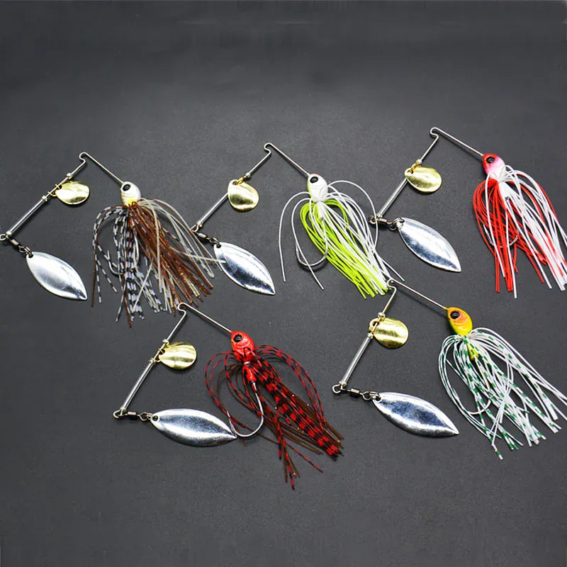 Metal Spinner Spoon Wobbler Lure 12g 17g Pike Bass – Wahooly Metal Spinner Spoon Wobbler Lure – 12g & 17g Spinnerbait for Pike & Bass