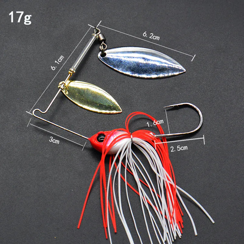 Metal Spinner Spoon Wobbler Lure 12g 17g Pike Bass – Wahooly Metal Spinner Spoon Wobbler Lure – 12g & 17g Spinnerbait for Pike & Bass