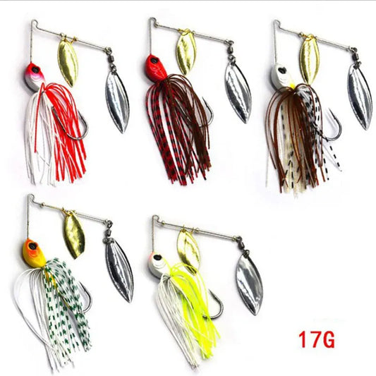 Metal Spinner Spoon Wobbler Lure 12g 17g Pike Bass – Wahooly Metal Spinner Spoon Wobbler Lure – 12g & 17g Spinnerbait for Pike & Bass