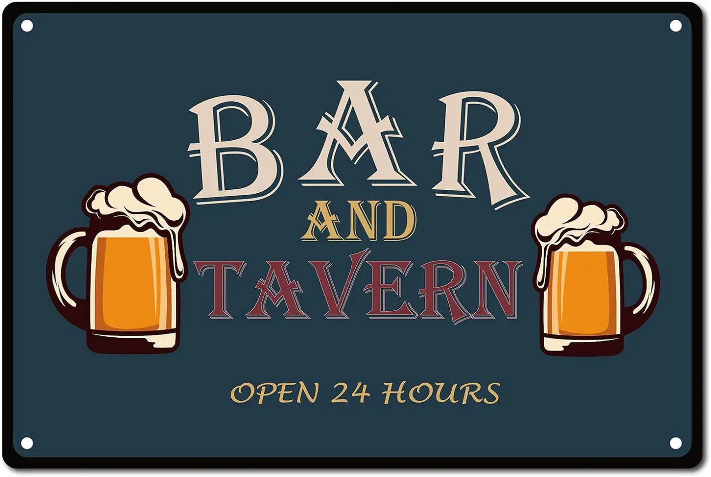 Vintage Beer Metal Sign - Retro Tin Poster Bar Pub Décor | Wahooly Metal Tin Poster Beer Metal Sign Decorative Plaque Retro Plate Wall Decor Bar Pub Club Man Cave Dad's Garage Workshop Poster