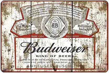 Vintage Beer Metal Sign - Retro Tin Poster Bar Pub Décor | Wahooly Metal Tin Poster Beer Metal Sign Decorative Plaque Retro Plate Wall Decor Bar Pub Club Man Cave Dad's Garage Workshop Poster