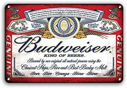 Vintage Beer Metal Sign - Retro Tin Poster Bar Pub Décor | Wahooly Metal Tin Poster Beer Metal Sign Decorative Plaque Retro Plate Wall Decor Bar Pub Club Man Cave Dad's Garage Workshop Poster