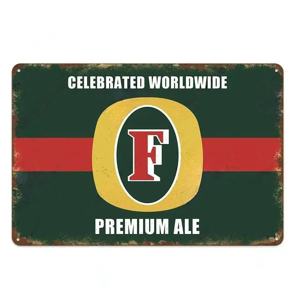 Vintage Beer Metal Sign - Retro Tin Poster Bar Pub Décor | Wahooly Metal Tin Poster Beer Metal Sign Decorative Plaque Retro Plate Wall Decor Bar Pub Club Man Cave Dad's Garage Workshop Poster