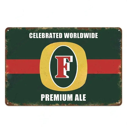 Vintage Beer Metal Sign - Retro Tin Poster Bar Pub Décor | Wahooly Metal Tin Poster Beer Metal Sign Decorative Plaque Retro Plate Wall Decor Bar Pub Club Man Cave Dad's Garage Workshop Poster