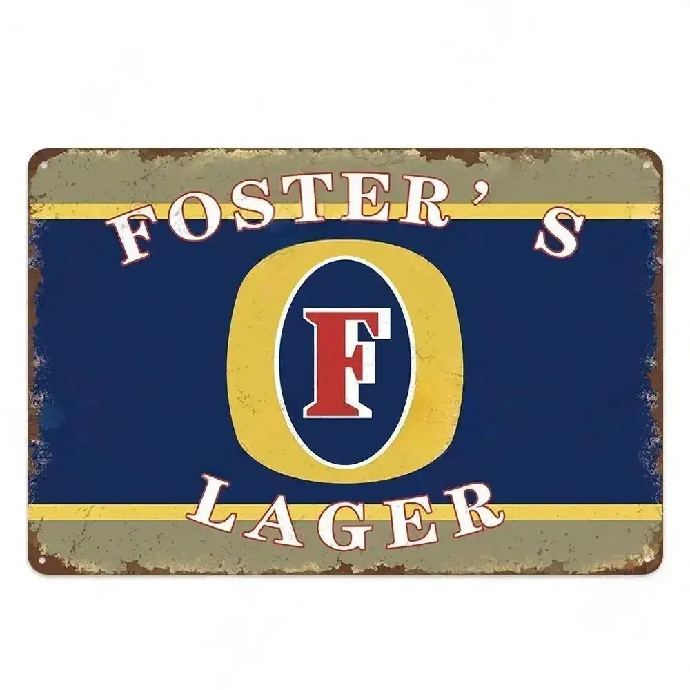 Vintage Beer Metal Sign - Retro Tin Poster Bar Pub Décor | Wahooly Metal Tin Poster Beer Metal Sign Decorative Plaque Retro Plate Wall Decor Bar Pub Club Man Cave Dad's Garage Workshop Poster