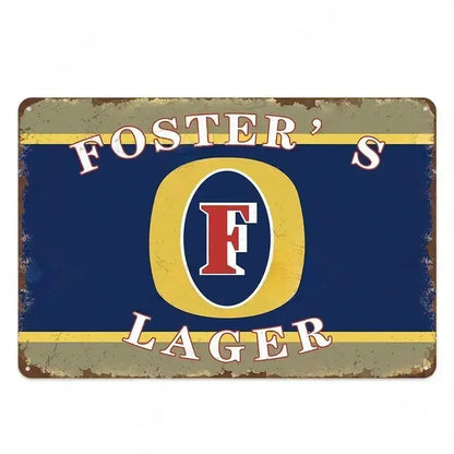 Vintage Beer Metal Sign - Retro Tin Poster Bar Pub Décor | Wahooly Metal Tin Poster Beer Metal Sign Decorative Plaque Retro Plate Wall Decor Bar Pub Club Man Cave Dad's Garage Workshop Poster