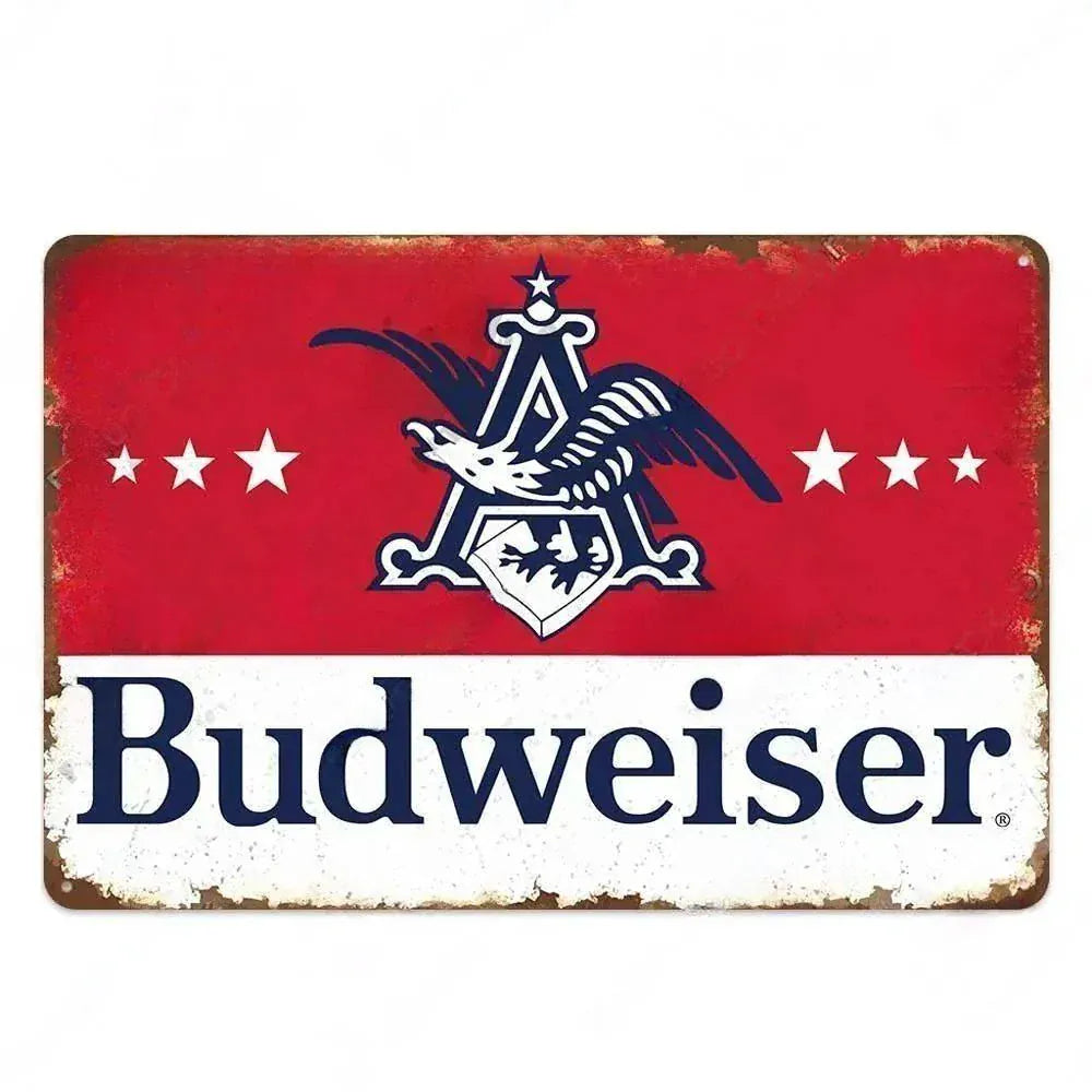 Vintage Beer Metal Sign - Retro Tin Poster Bar Pub Décor | Wahooly Metal Tin Poster Beer Metal Sign Decorative Plaque Retro Plate Wall Decor Bar Pub Club Man Cave Dad's Garage Workshop Poster