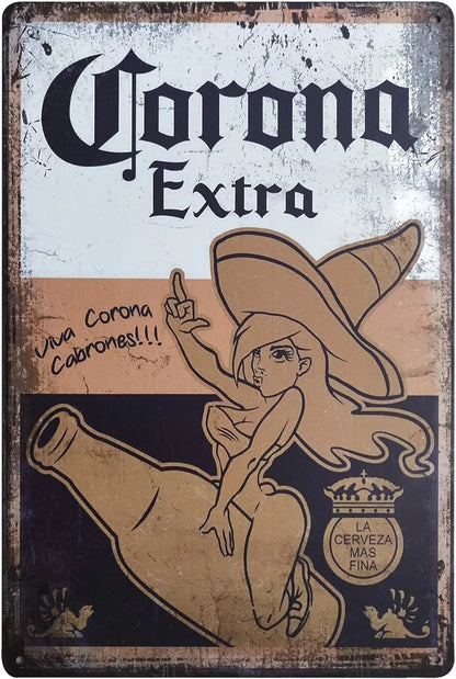 Vintage Beer Metal Sign - Retro Tin Poster Bar Pub Décor | Wahooly Metal Tin Poster Beer Metal Sign Decorative Plaque Retro Plate Wall Decor Bar Pub Club Man Cave Dad's Garage Workshop Poster