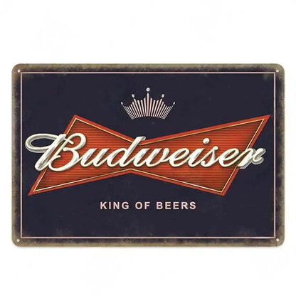 Vintage Beer Metal Sign - Retro Tin Poster Bar Pub Décor | Wahooly Metal Tin Poster Beer Metal Sign Decorative Plaque Retro Plate Wall Decor Bar Pub Club Man Cave Dad's Garage Workshop Poster