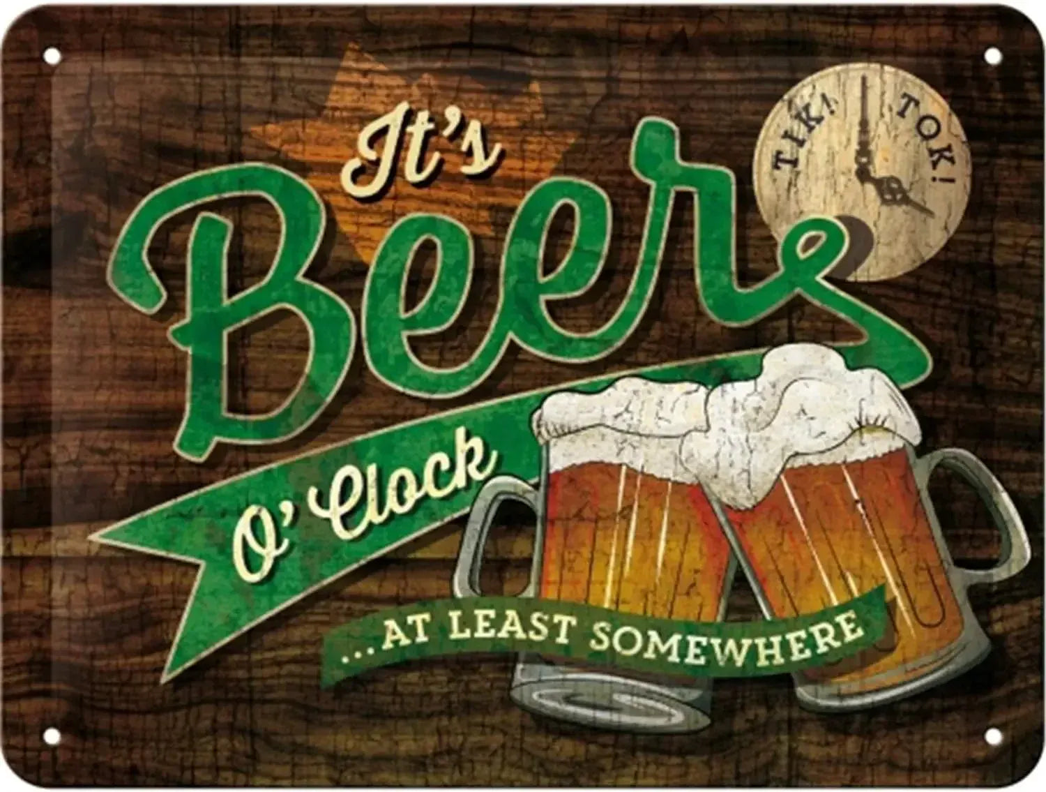 Vintage Beer Metal Sign - Retro Tin Poster Bar Pub Décor | Wahooly Metal Tin Poster Beer Metal Sign Decorative Plaque Retro Plate Wall Decor Bar Pub Club Man Cave Dad's Garage Workshop Poster