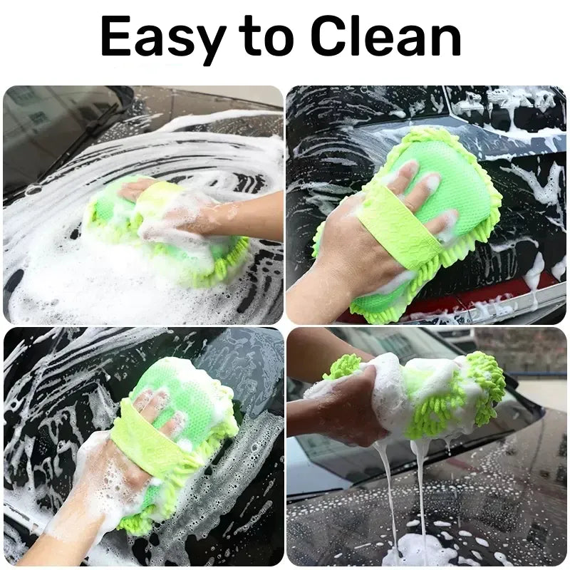 Microfiber Car Wash Sponge & Detailing Glove | Scratch-Free Cleaning | Cars, SUVs & Trucks Microfiber Car Wash Sponge & Detailing Glove — Scratch-Free Cleaning for Cars, SUVs & Trucks