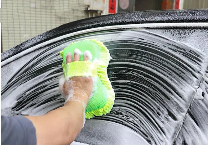 Microfiber Car Wash Sponge & Detailing Glove | Scratch-Free Cleaning | Cars, SUVs & Trucks Microfiber Car Wash Sponge & Detailing Glove — Scratch-Free Cleaning for Cars, SUVs & Trucks