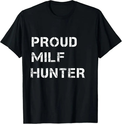 MILF Hunter Funny Adult Humor Graphic T-Shirt Men's Gag Gift Tee XS-XXXL | Wahooly "MILF Hunter" Funny Adult Humor Graphic T-Shirt for Men – Bold Joke Tee, Great Gag Gift
