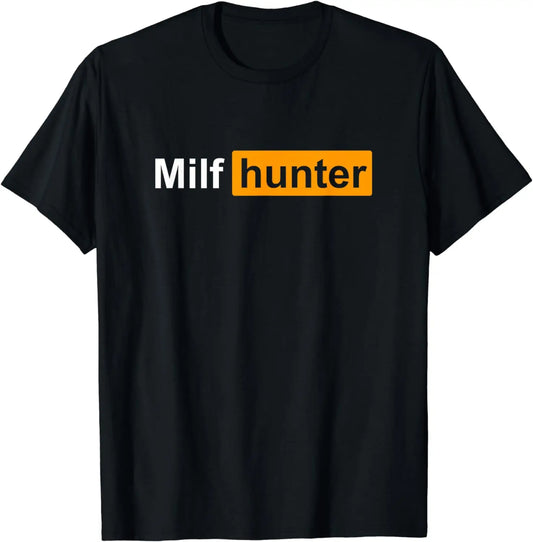 MILF Hunter Funny Adult Humor Graphic T-Shirt Men's Gag Gift Tee XS-XXXL | Wahooly "MILF Hunter" Funny Adult Humor Graphic T-Shirt for Men – Bold Joke Tee, Great Gag Gift