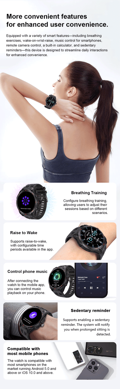 Military GPS Smartwatch for Men – Altimeter, Dual-Band GNSS & Bluetooth | Wahooly Military GPS Smartwatch for Men – Dual-Band GNSS, Altimeter, 10ATM & Bluetooth Calling