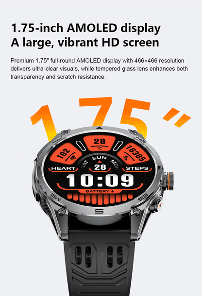 Military GPS Smartwatch for Men – Altimeter, Dual-Band GNSS & Bluetooth | Wahooly Military GPS Smartwatch for Men – Dual-Band GNSS, Altimeter, 10ATM & Bluetooth Calling
