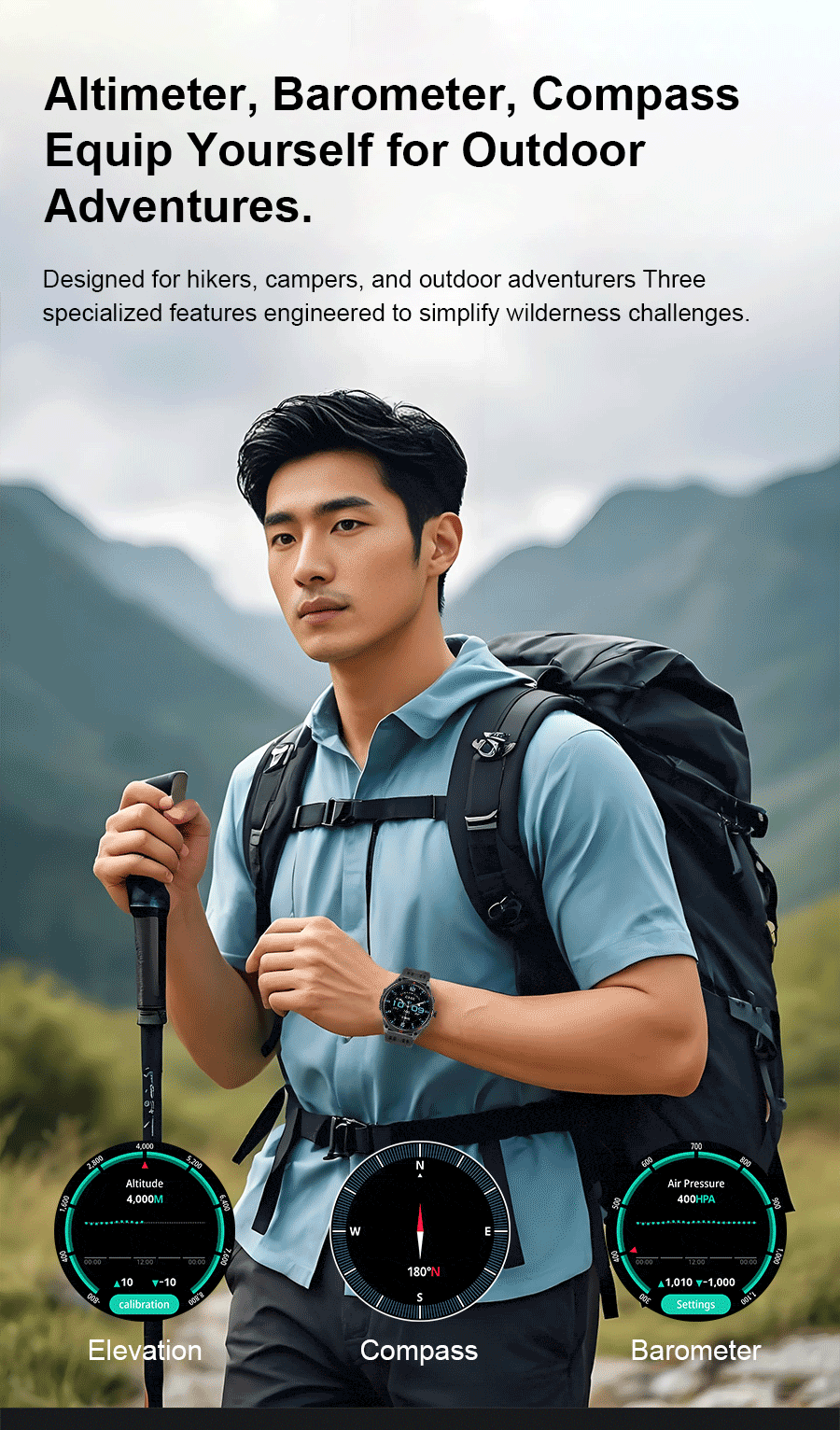 Military GPS Smartwatch for Men – Altimeter, Dual-Band GNSS & Bluetooth | Wahooly Military GPS Smartwatch for Men – Dual-Band GNSS, Altimeter, 10ATM & Bluetooth Calling