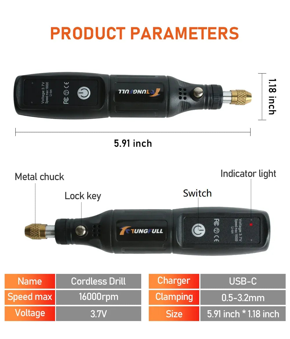 Mini Electric Drill USB Wireless Mini Handheld Drill Rotary Tool Woodworking Engraving Pen Dremel Tools for Jewelry Metal Glass Mini Electric Drill USB Wireless Mini Handheld Drill Rotary Tool Woodworking Engraving Pen Dremel Tools for Jewelry Metal Glass