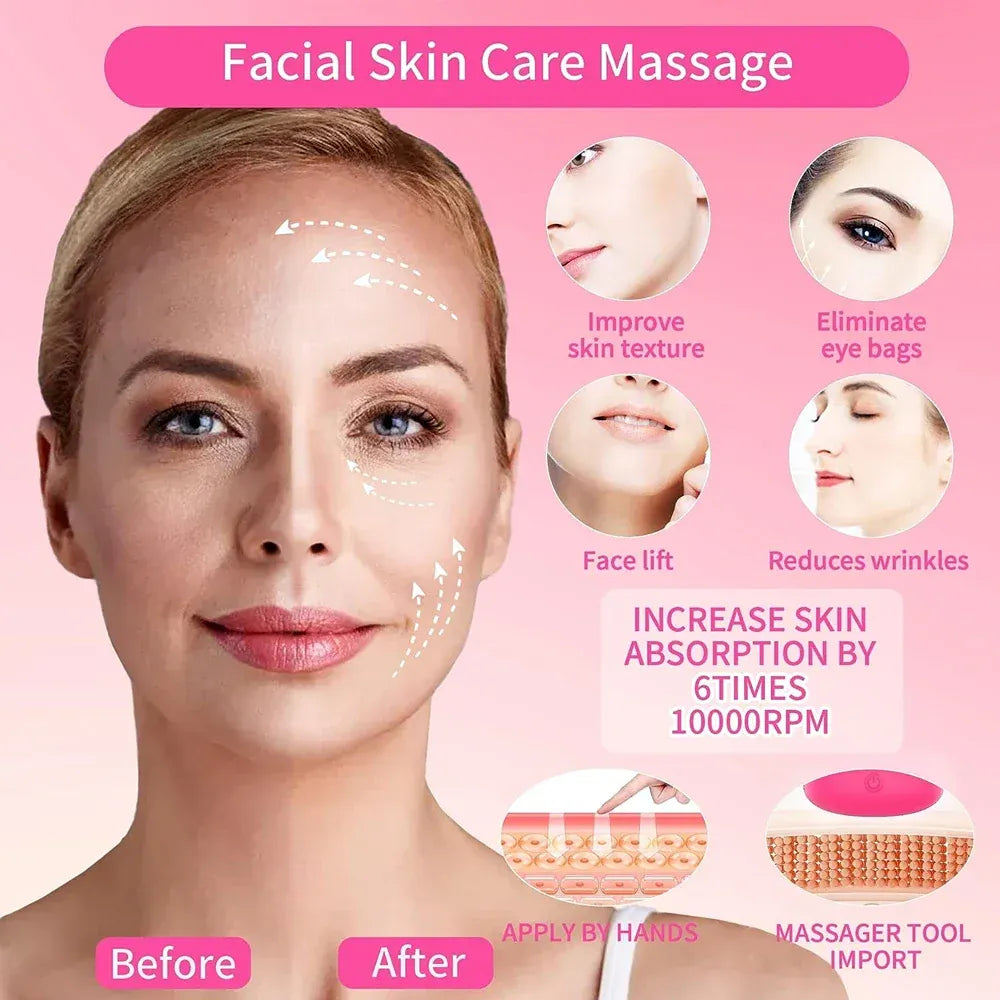 Mini Facial & Eye Massager | Anti-Aging Vibration Tool, IPX7 Waterproof — Wahooly Mini Facial & Eye Massager | Anti-Aging Vibration Tool for Wrinkles, Dark Circles & Puffiness | IPX7 Waterproof