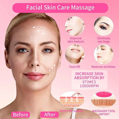 Mini Facial & Eye Massager | Anti-Aging Vibration Tool, IPX7 Waterproof — Wahooly Mini Facial & Eye Massager | Anti-Aging Vibration Tool for Wrinkles, Dark Circles & Puffiness | IPX7 Waterproof