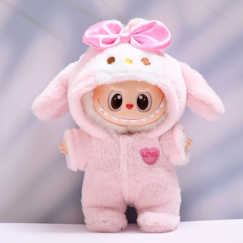 Mini Labubu 17cm Doll Fashion Outfit with Hat & Shoes Mini Labubu 17cm Doll Fashion Outfit with Hat & Shoes