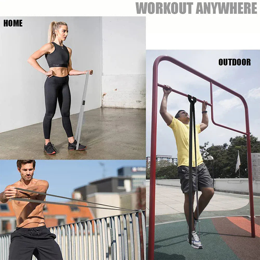 MKAS Long Resistance Loop Band Set Unisex Fitness Yoga Elastic Bands Hip Circle Thigh Squat Band Workout Gym Equipment for Home MKAS Long Resistance Loop Band Set Unisex Fitness Yoga Elastic Bands Hip Circle Thigh Squat Band Workout Gym Equipment for Home