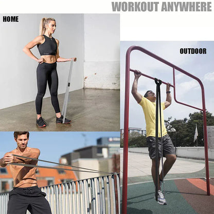 MKAS Long Resistance Loop Band Set Unisex Fitness Yoga Elastic Bands Hip Circle Thigh Squat Band Workout Gym Equipment for Home MKAS Long Resistance Loop Band Set Unisex Fitness Yoga Elastic Bands Hip Circle Thigh Squat Band Workout Gym Equipment for Home