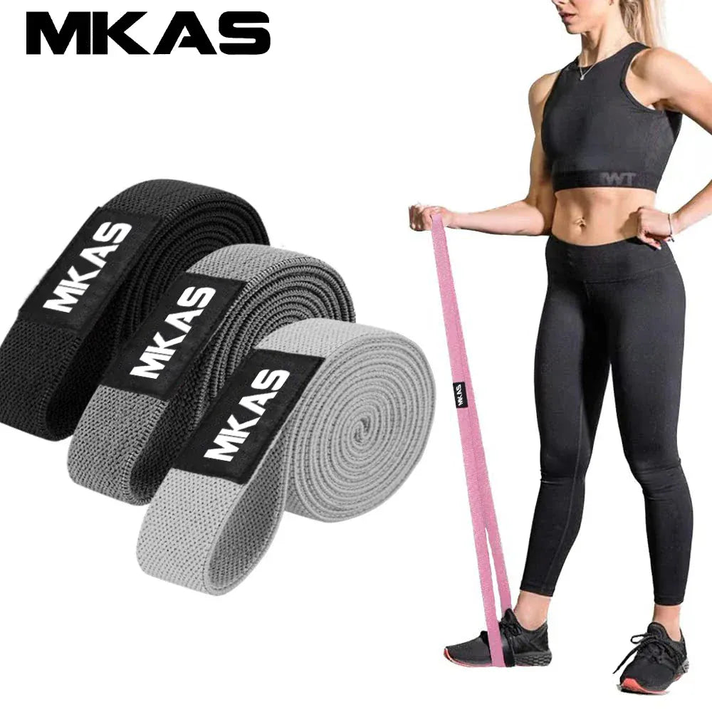 MKAS Long Resistance Loop Band Set Unisex Fitness Yoga Elastic Bands Hip Circle Thigh Squat Band Workout Gym Equipment for Home MKAS Long Resistance Loop Band Set Unisex Fitness Yoga Elastic Bands Hip Circle Thigh Squat Band Workout Gym Equipment for Home