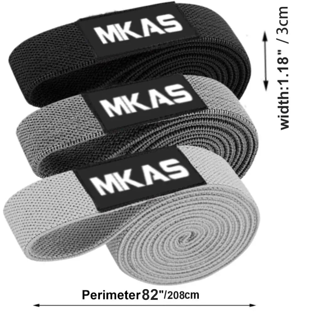 MKAS Long Resistance Loop Band Set Unisex Fitness Yoga Elastic Bands Hip Circle Thigh Squat Band Workout Gym Equipment for Home MKAS Long Resistance Loop Band Set Unisex Fitness Yoga Elastic Bands Hip Circle Thigh Squat Band Workout Gym Equipment for Home