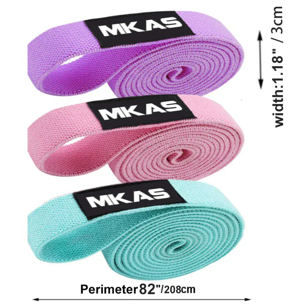 MKAS Long Resistance Loop Band Set Unisex Fitness Yoga Elastic Bands Hip Circle Thigh Squat Band Workout Gym Equipment for Home MKAS Long Resistance Loop Band Set Unisex Fitness Yoga Elastic Bands Hip Circle Thigh Squat Band Workout Gym Equipment for Home