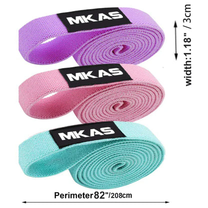 MKAS Long Resistance Loop Band Set Unisex Fitness Yoga Elastic Bands Hip Circle Thigh Squat Band Workout Gym Equipment for Home MKAS Long Resistance Loop Band Set Unisex Fitness Yoga Elastic Bands Hip Circle Thigh Squat Band Workout Gym Equipment for Home