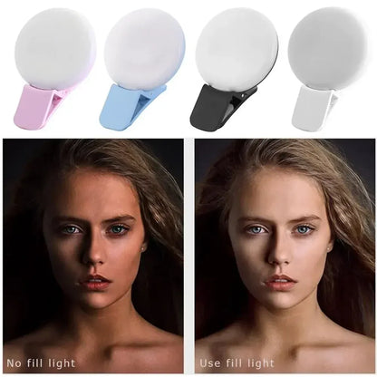 Mobile Phone LED Selfie Ring Light Portable Mini Durable Practical Three Stop Dimming Circle Photography Clip Fill Light Mobile Phone LED Selfie Ring Light Portable Mini Durable Practical Three Stop Dimming Circle Photography Clip Fill Light
