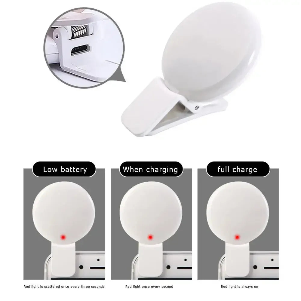 Mobile Phone LED Selfie Ring Light Portable Mini Durable Practical Three Stop Dimming Circle Photography Clip Fill Light Mobile Phone LED Selfie Ring Light Portable Mini Durable Practical Three Stop Dimming Circle Photography Clip Fill Light