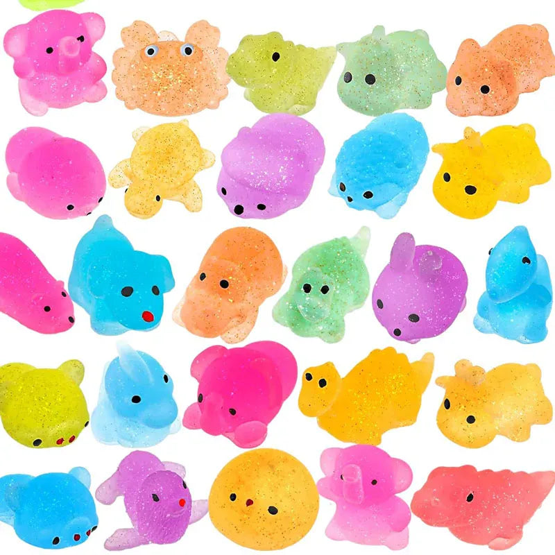 Mochi Squishy Glitter Animal Sensory Toys | Stress & Fidget Relief Set Mochi Squishy Glitter Animal Sensory Toys — Stress Relief Fidget Set