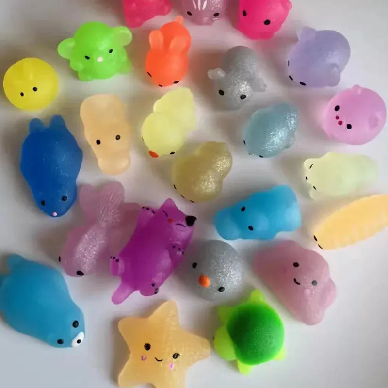 Mochi Squishy Glitter Animal Sensory Toys | Stress & Fidget Relief Set Mochi Squishy Glitter Animal Sensory Toys — Stress Relief Fidget Set