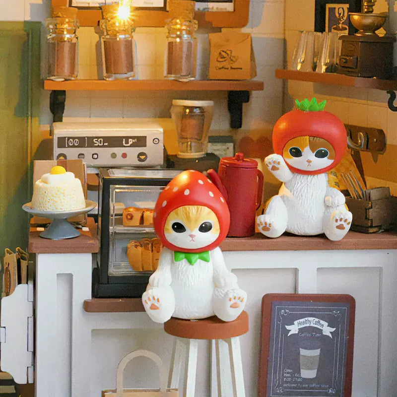 Mofusand Shark Cat Blind Box - Collectible Mystery Figure Mofusand Shark Cat Blind Box Series Toy Creative Desktop Cartoon Ornament Doll Collectibles Home Decoration Mystery Box Fun Gift