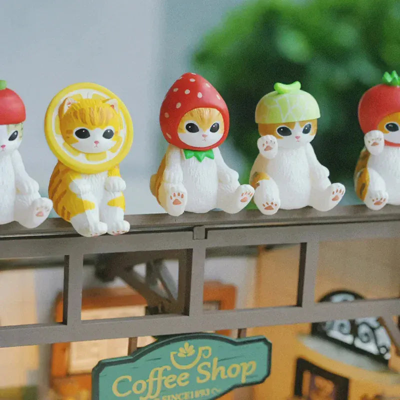 Mofusand Shark Cat Blind Box - Collectible Mystery Figure Mofusand Shark Cat Blind Box Series Toy Creative Desktop Cartoon Ornament Doll Collectibles Home Decoration Mystery Box Fun Gift