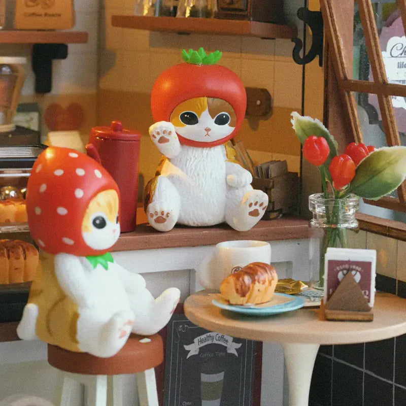 Mofusand Shark Cat Blind Box - Collectible Mystery Figure Mofusand Shark Cat Blind Box Series Toy Creative Desktop Cartoon Ornament Doll Collectibles Home Decoration Mystery Box Fun Gift