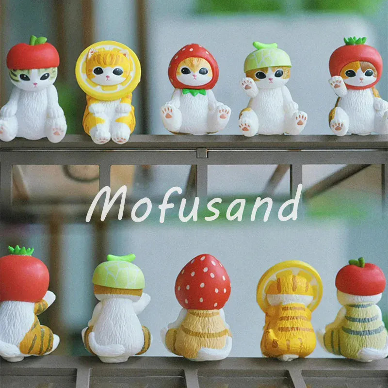 Mofusand Shark Cat Blind Box - Collectible Mystery Figure Mofusand Shark Cat Blind Box Series Toy Creative Desktop Cartoon Ornament Doll Collectibles Home Decoration Mystery Box Fun Gift