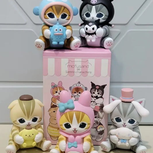 Mofusand Shark Cat Blind Box Vinyl Figure – Random 1pc or Full 6pc Set | Wahooly Mofusand Shark Cat Blind Box – Vinyl Figure Collectible | Random 1pc or Full Box of 6