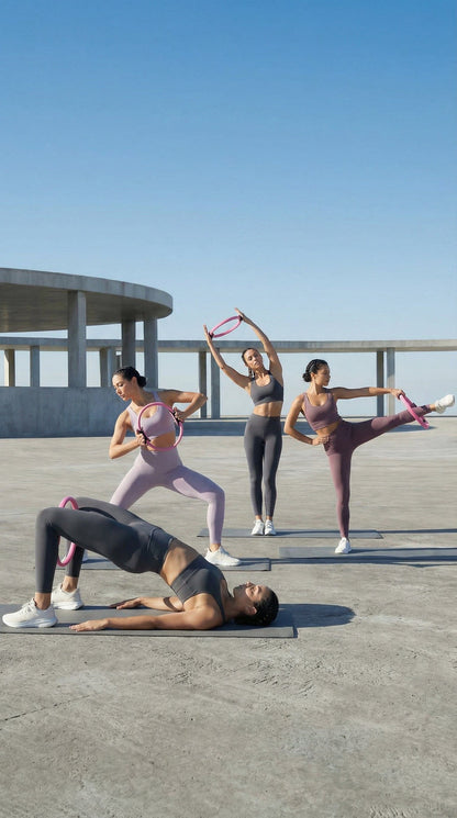 Monochrome Fitness Ring | Yoga Pilates Ring for Home Exercise, Resistance Elastic Gym Workout, Body Stretch Ring Monochrome Fitness Ring | Yoga Pilates Ring for Home Exercise, Resistance Elastic Gym Workout, Body Stretch Ring