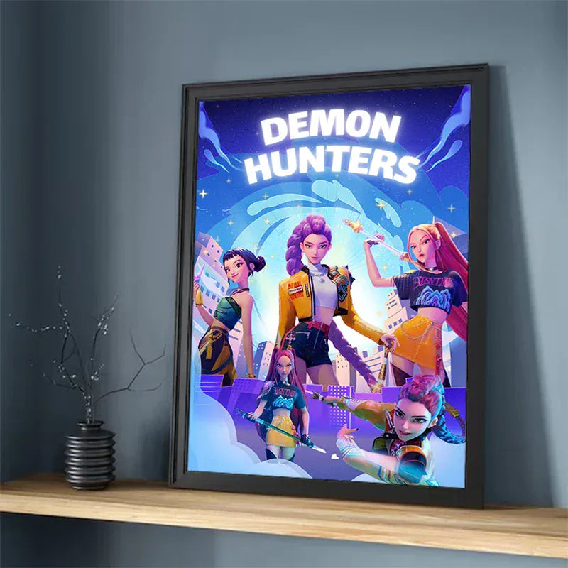 Movie KPop Demon Hunters Poster HD art wall waterproof home living room bedroom coffee house bar aesthetic room wall decoration Movie KPop Demon Hunters Poster HD art wall waterproof home living room bedroom coffee house bar aesthetic room wall decoration