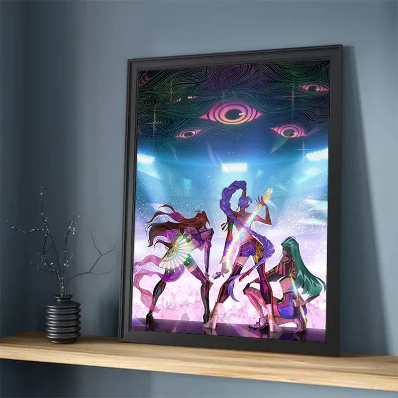 Movie KPop Demon Hunters Poster HD art wall waterproof home living room bedroom coffee house bar aesthetic room wall decoration Movie KPop Demon Hunters Poster HD art wall waterproof home living room bedroom coffee house bar aesthetic room wall decoration