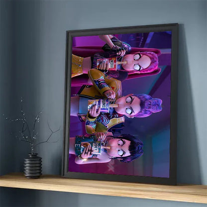 Movie KPop Demon Hunters Poster HD art wall waterproof home living room bedroom coffee house bar aesthetic room wall decoration Movie KPop Demon Hunters Poster HD art wall waterproof home living room bedroom coffee house bar aesthetic room wall decoration