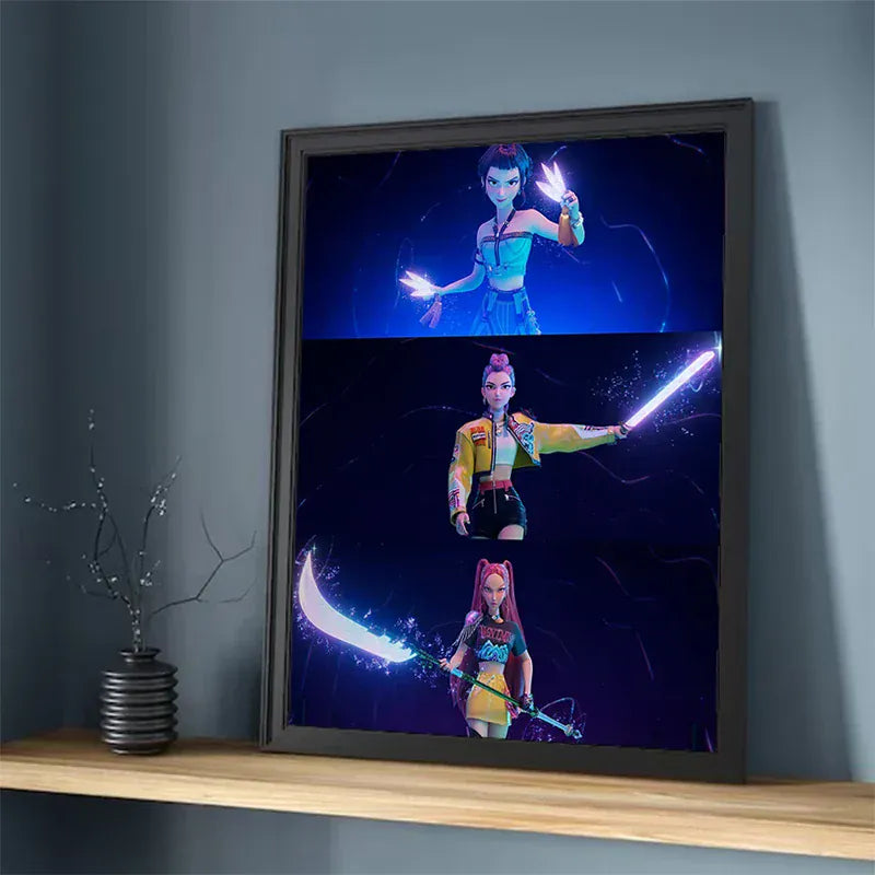 Movie KPop Demon Hunters Poster HD art wall waterproof home living room bedroom coffee house bar aesthetic room wall decoration Movie KPop Demon Hunters Poster HD art wall waterproof home living room bedroom coffee house bar aesthetic room wall decoration