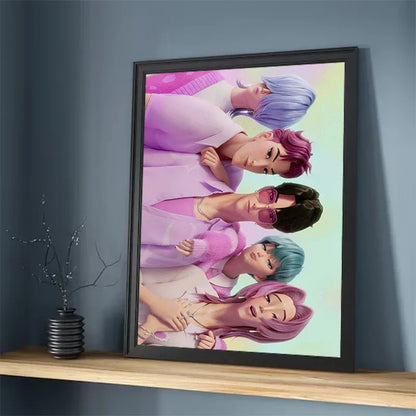 Movie KPop Demon Hunters Poster HD art wall waterproof home living room bedroom coffee house bar aesthetic room wall decoration Movie KPop Demon Hunters Poster HD art wall waterproof home living room bedroom coffee house bar aesthetic room wall decoration